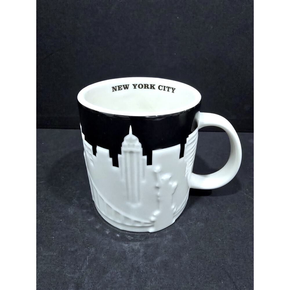 Starbucks New York City Ceramic Relief Mug 2012 Skyline Taxi Collector Series NY